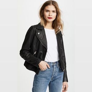 Madewell Black Washed Leather Jacket